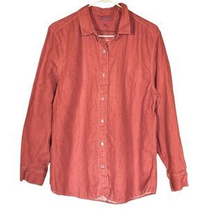 Tommy Bahama 100% Linen Button Up Coral Women’s Size XL